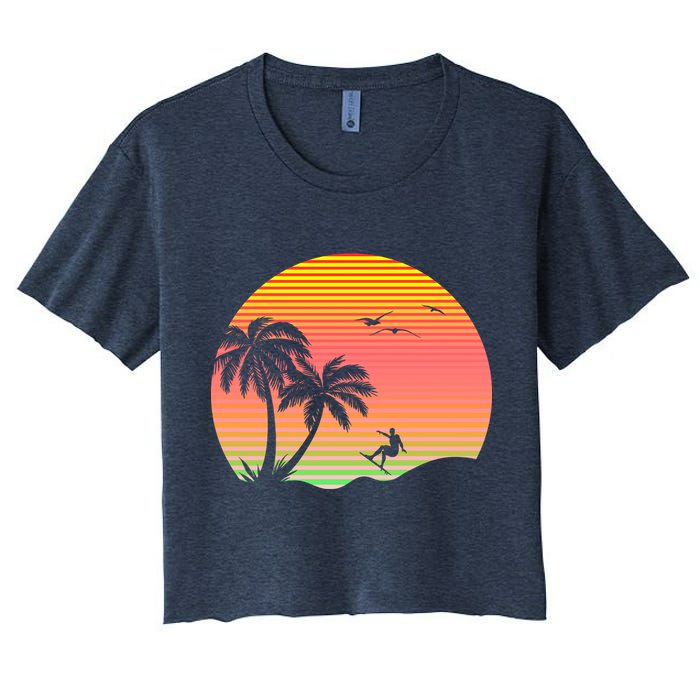 Surfing Into The Sunset Crop Top