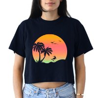 Surfing Into The Sunset Crop Top