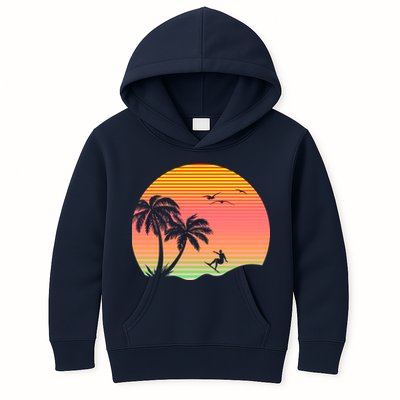 Surfing Into The Sunset Kids Hoodie