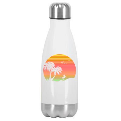 Surfing Into The Sunset Stainless Steel Insulated Water Bottle