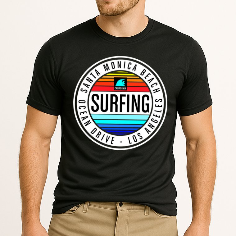 Surfing Logo Cooling Performance Crew T-Shirt