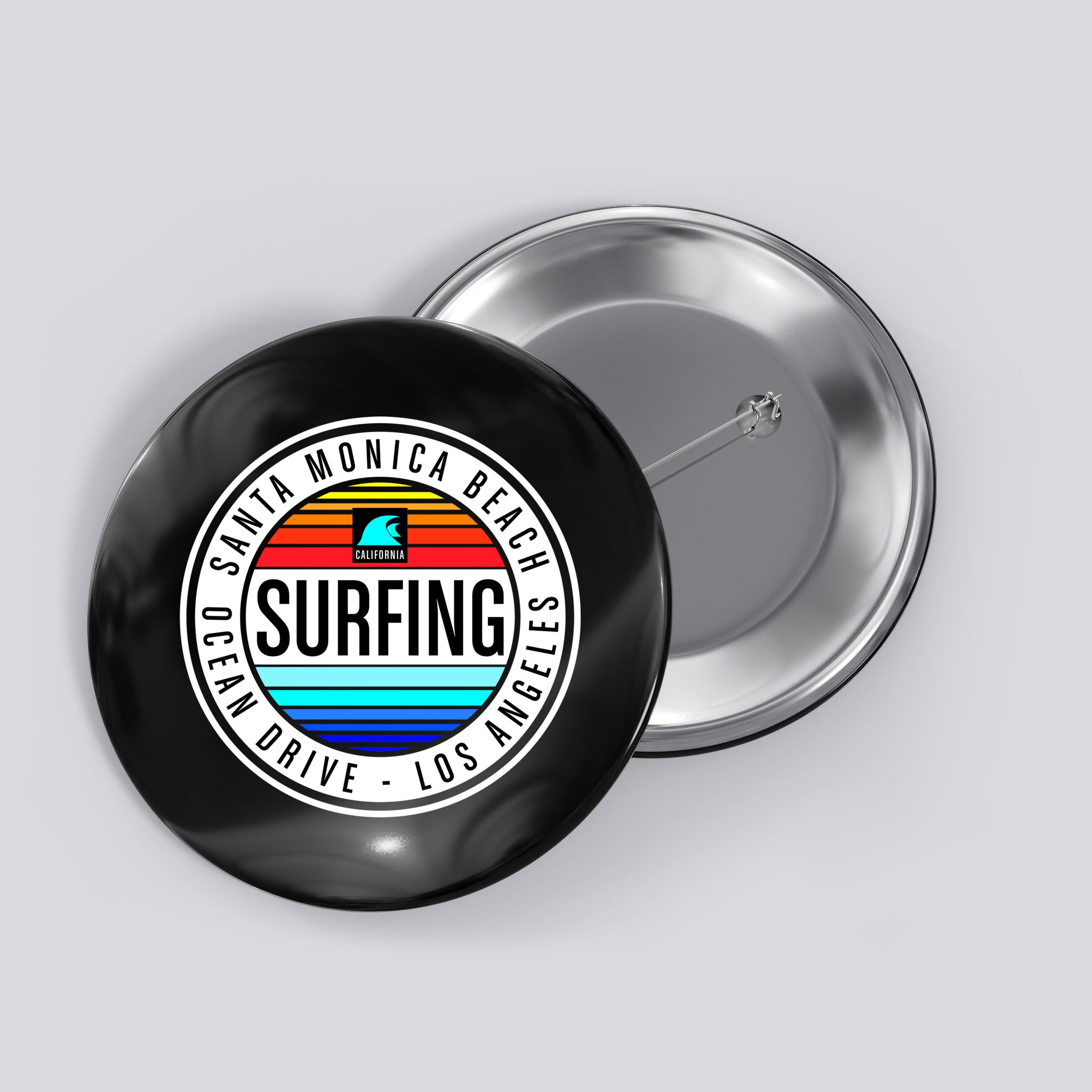 Surfing Logo Button