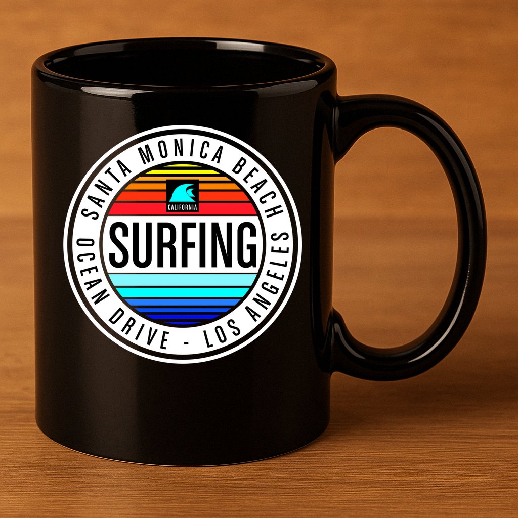 Surfing Logo 11oz C Handle Ceramic Mug