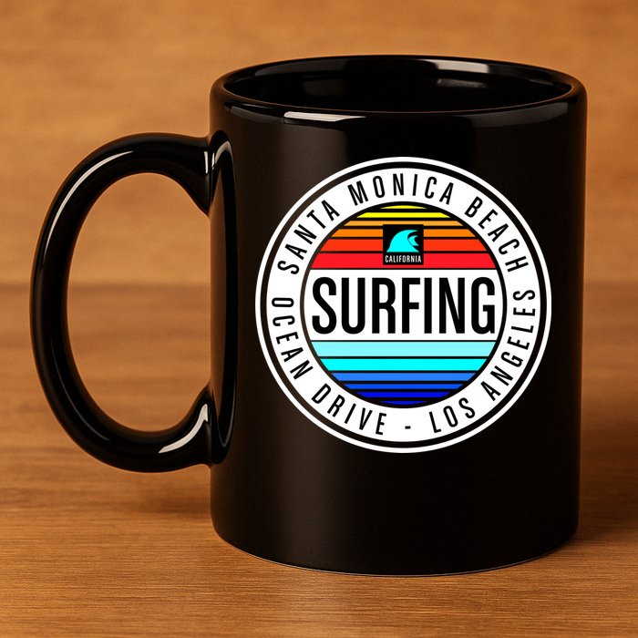 Surfing Logo 11oz C Handle Ceramic Mug