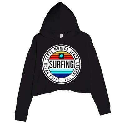 Surfing Logo Crop Fleece Hoodie