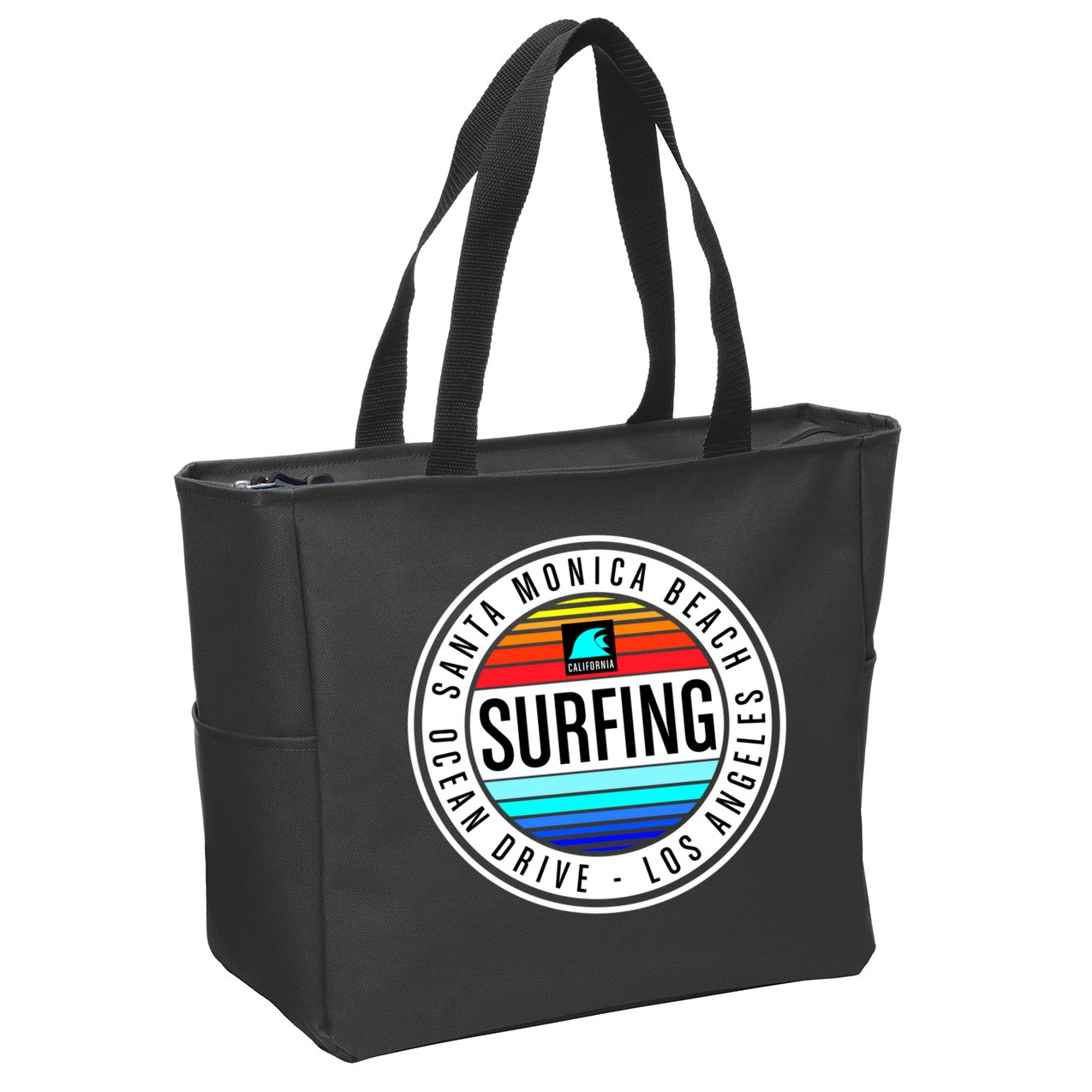 Surfing Logo Zip Tote Bag