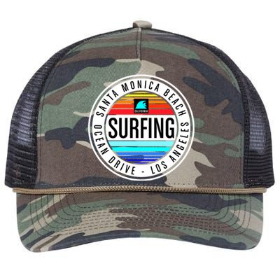 Surfing Logo Retro Rope Trucker Hat Cap