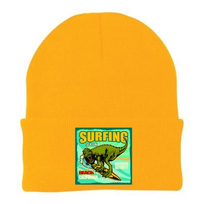 Surfing T-Rex Knit Cap Winter Beanie