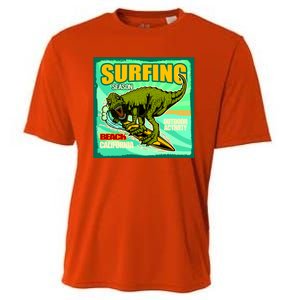 Surfing T-Rex Cooling Performance Crew T-Shirt