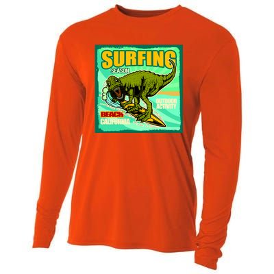 Surfing T-Rex Cooling Performance Long Sleeve Crew