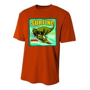 Surfing T-Rex Performance Sprint T-Shirt