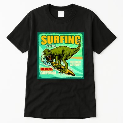 Surfing T-Rex Tall T-Shirt