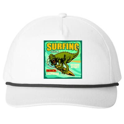 Surfing T-Rex Snapback Five-Panel Rope Hat