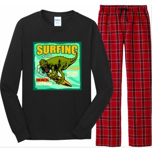 Surfing T-Rex Long Sleeve Pajama Set