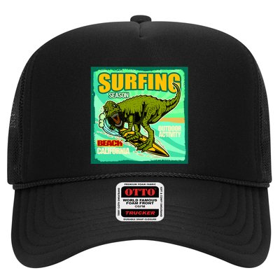 Surfing T-Rex Trucker Hat