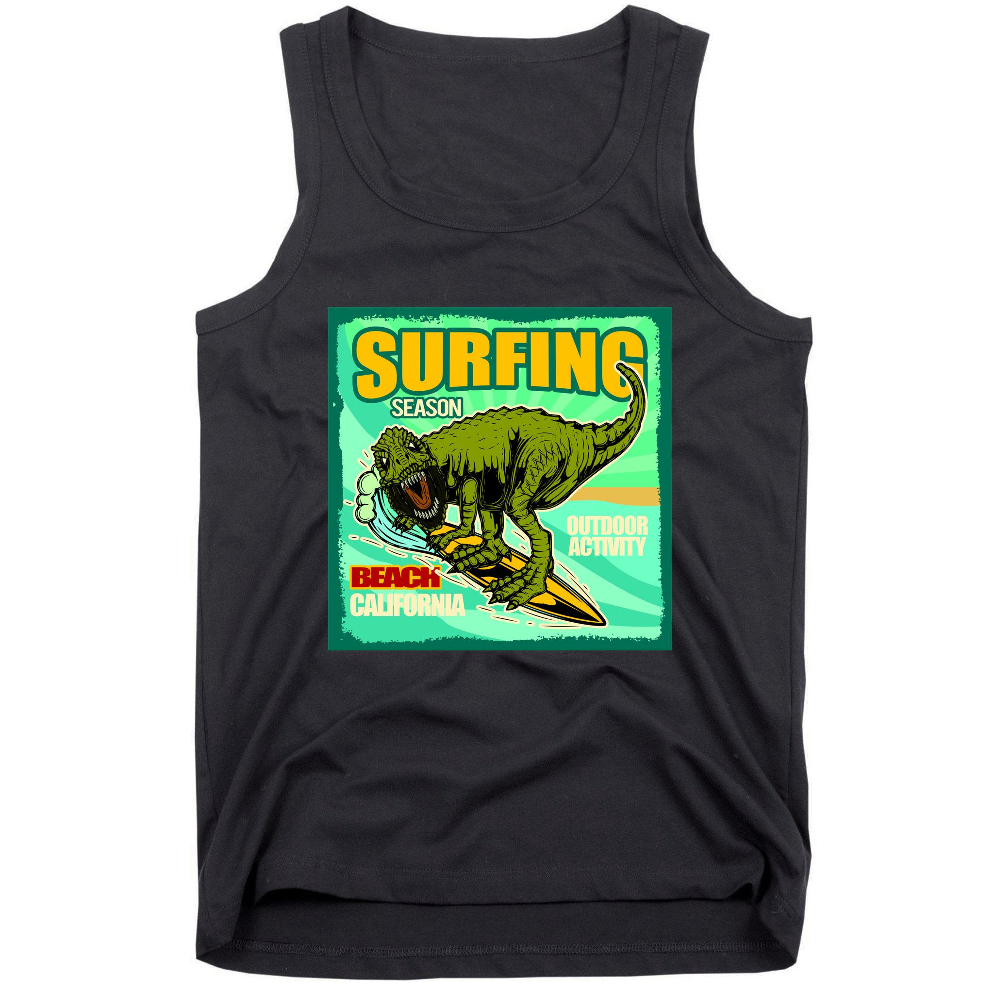 Surfing T-Rex Tank Top