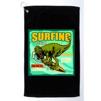 Surfing T-Rex Golf Towel
