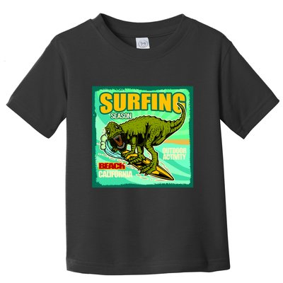Surfing T-Rex Toddler T-Shirt