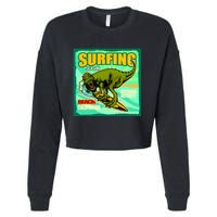 Surfing T-Rex Cropped Pullover Crew