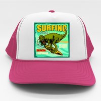 Surfing T-Rex Trucker Hat