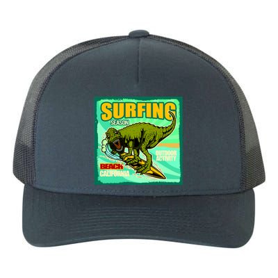 Surfing T-Rex Yupoong Adult 5-Panel Trucker Hat