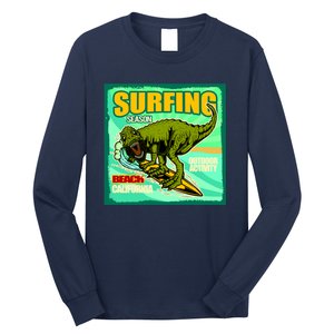 Surfing T-Rex Long Sleeve Shirt