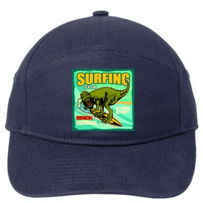 Surfing T-Rex 7-Panel Snapback Hat