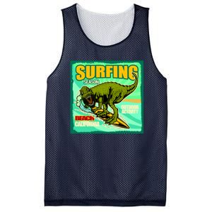 Surfing T-Rex Mesh Reversible Basketball Jersey Tank