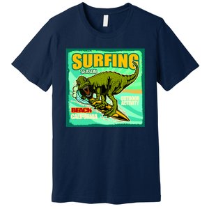 Surfing T-Rex Premium T-Shirt