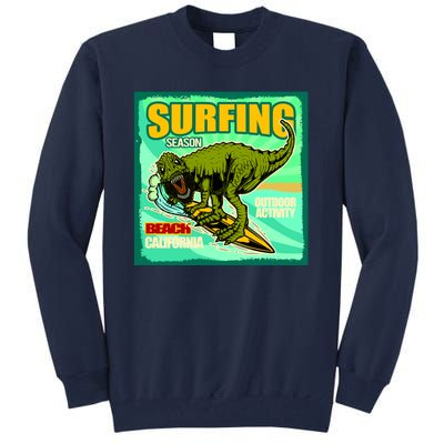 Surfing T-Rex Tall Sweatshirt