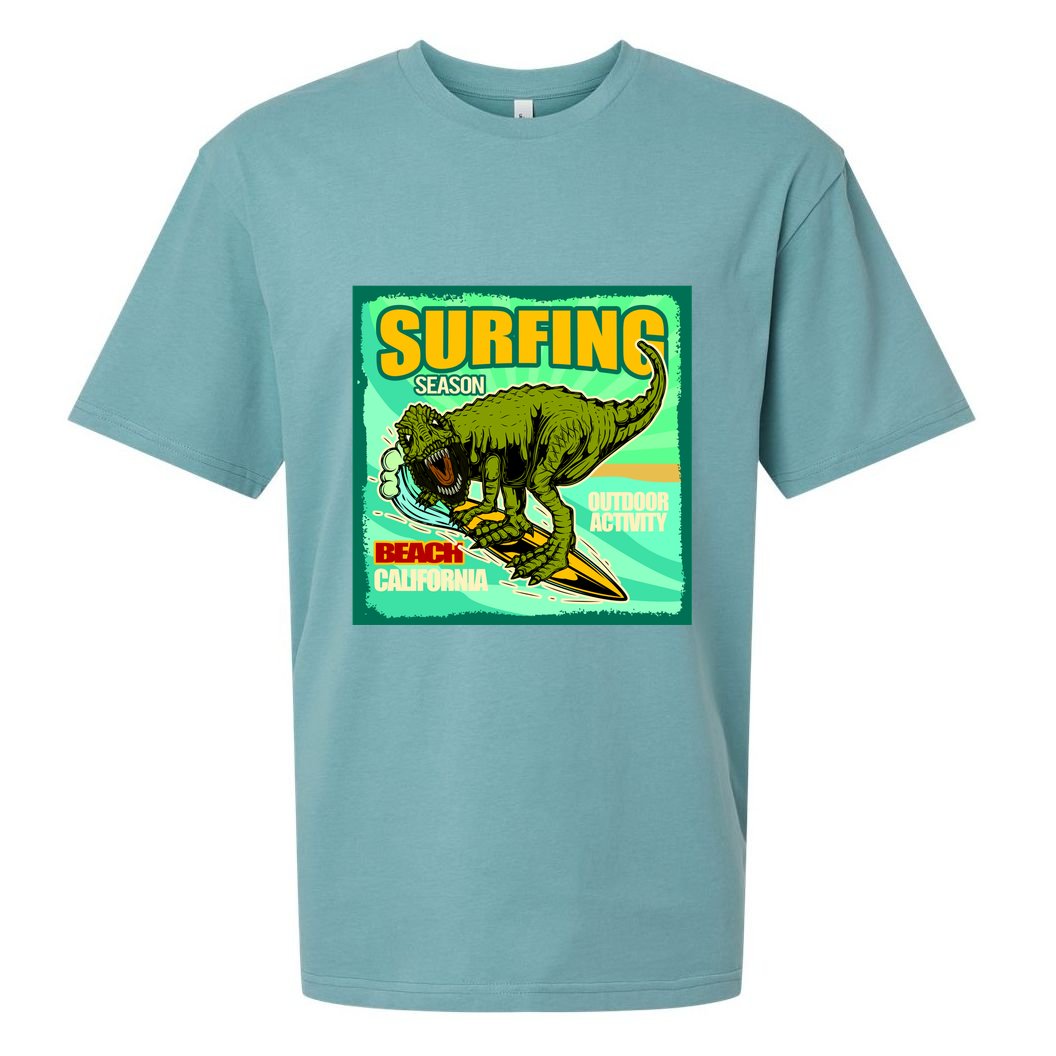 Surfing T-Rex Sueded Cloud Jersey T-Shirt