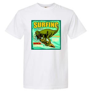 Surfing T-Rex Garment-Dyed Heavyweight T-Shirt