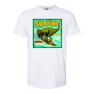 Surfing T-Rex Softstyle CVC T-Shirt