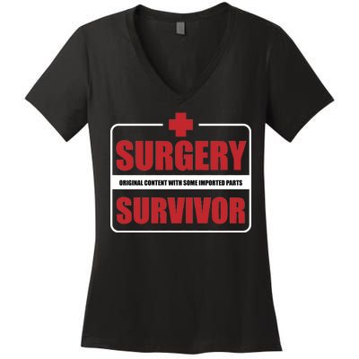 Surgery Survivor Imported Parts Women's V-Neck T-Shirt