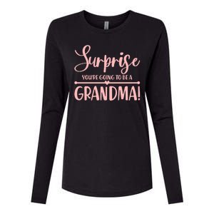 Surprise You're Going to Be A Grandma! Womens Cotton Relaxed Long Sleeve T-Shirt