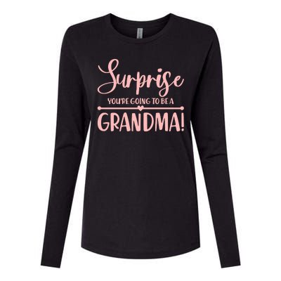 Surprise You're Going to Be A Grandma! Womens Cotton Relaxed Long Sleeve T-Shirt