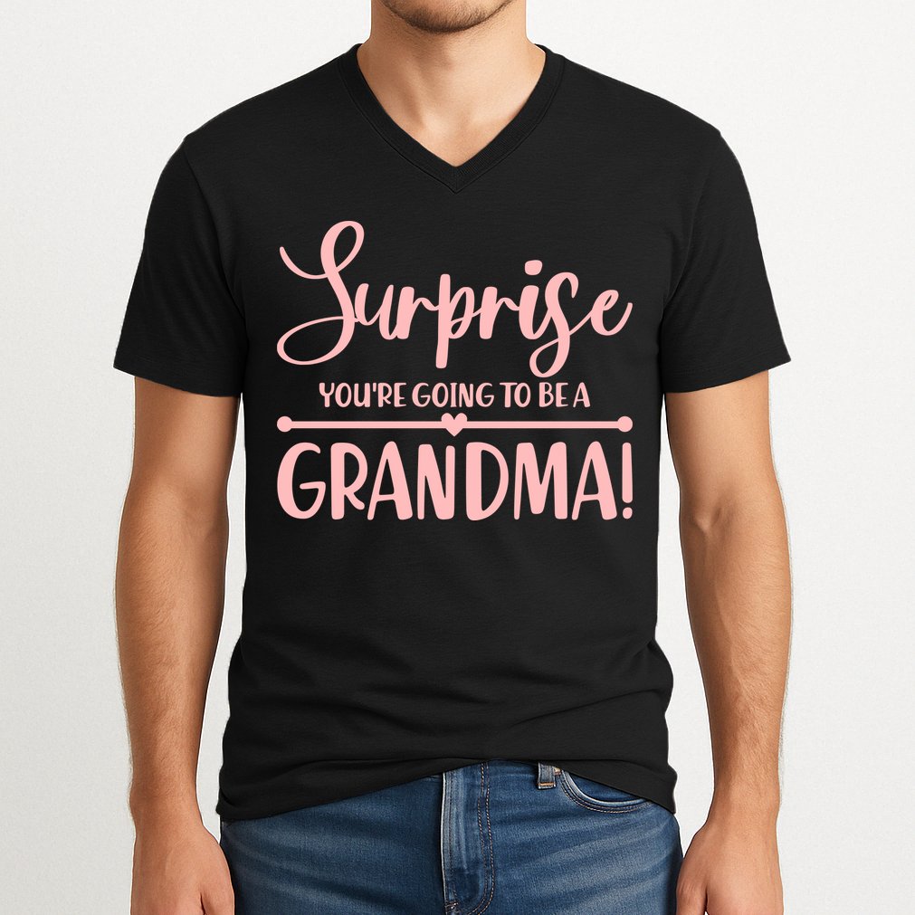 Surprise You're Going to Be A Grandma! V-Neck T-Shirt