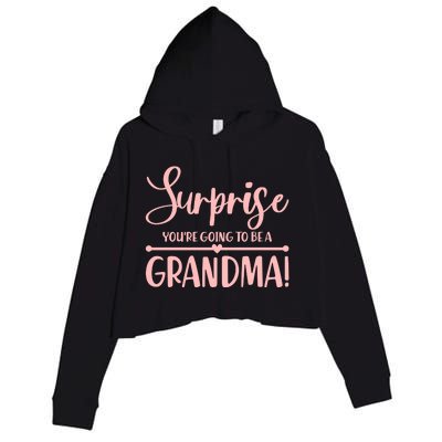 Surprise You're Going to Be A Grandma! Crop Fleece Hoodie