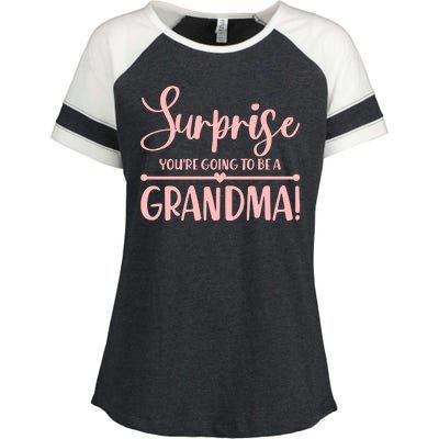 Surprise You're Going to Be A Grandma! Enza Ladies Jersey Colorblock Tee