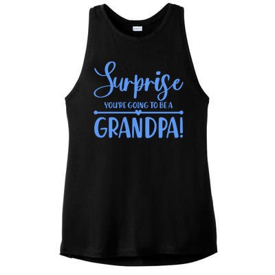 Surprise You're Going To Be A Grandpa! Ladies PosiCharge Tri-Blend Wicking Tank