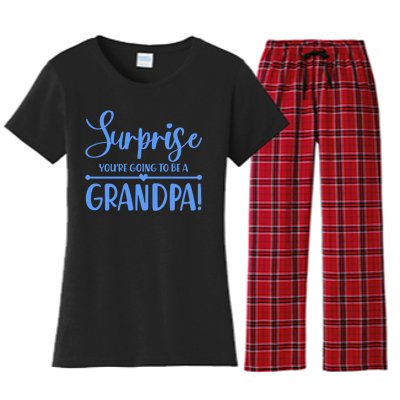 Surprise You're Going To Be A Grandpa! Women's Flannel Pajama Set