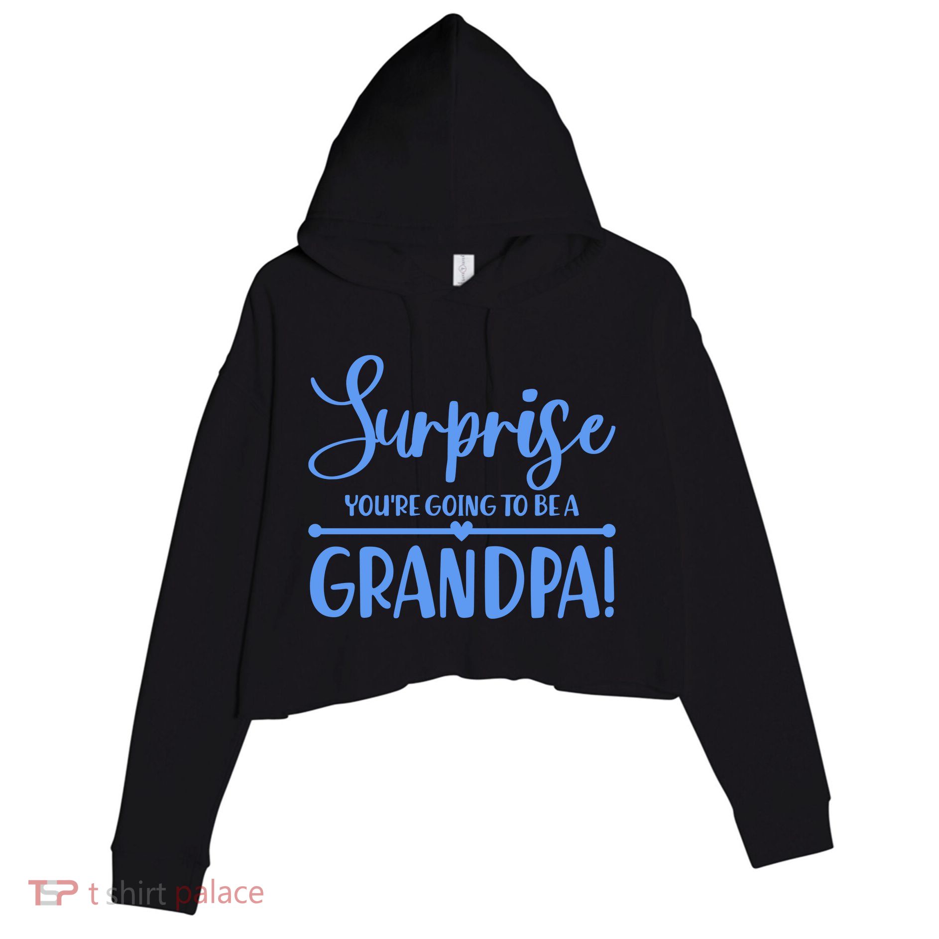 Surprise You're Going To Be A Grandpa! Crop Fleece Hoodie