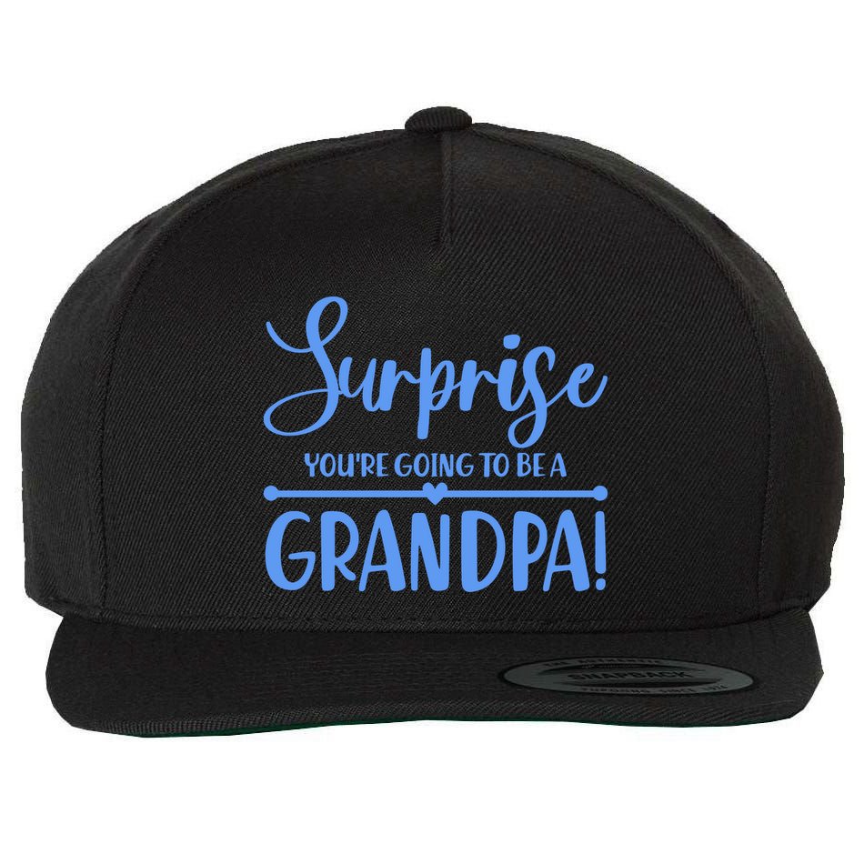Surprise You're Going To Be A Grandpa! Wool Snapback Cap