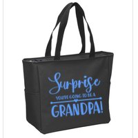 Surprise You're Going To Be A Grandpa! Zip Tote Bag