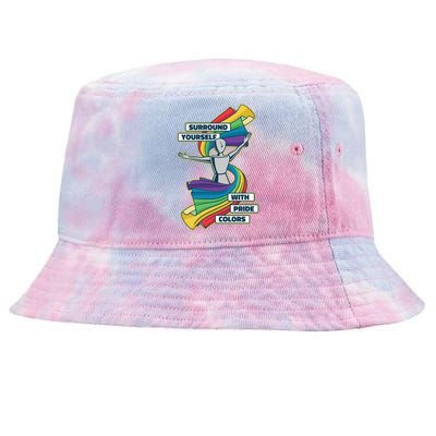 Surround Yourself With Pride Colors  Tie-Dyed Bucket Hat