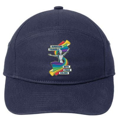 Surround Yourself With Pride Colors  7-Panel Snapback Hat