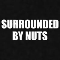 Surrounded By Nuts Rude Funny Text Ladies PosiCharge Tri-Blend Wicking Tank