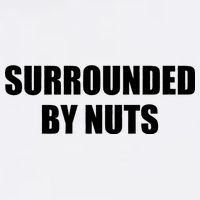 Surrounded By Nuts Rude Funny Text Garment-Dyed Sweatshirt