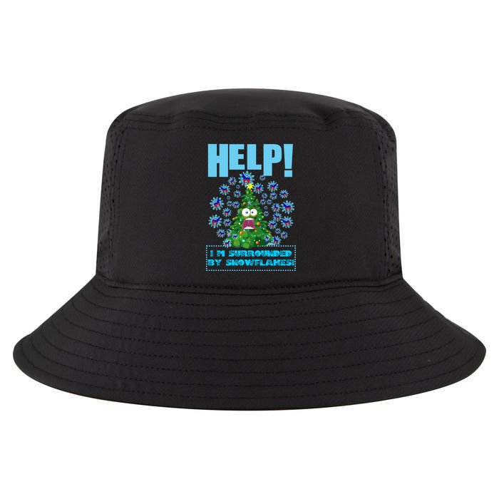 Surrounded By Snowflakes Cool Comfort Performance Bucket Hat