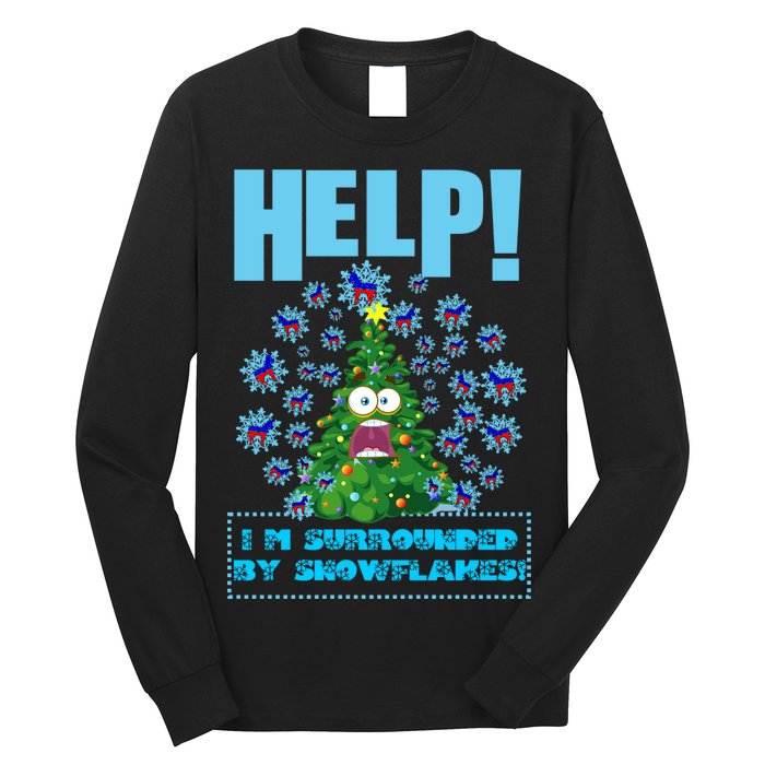 Surrounded By Snowflakes Long Sleeve Shirt